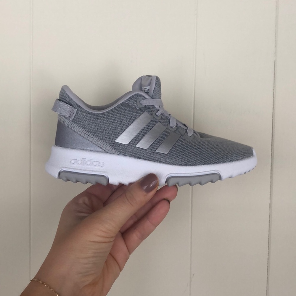 Boys Adidas light grey sneakers